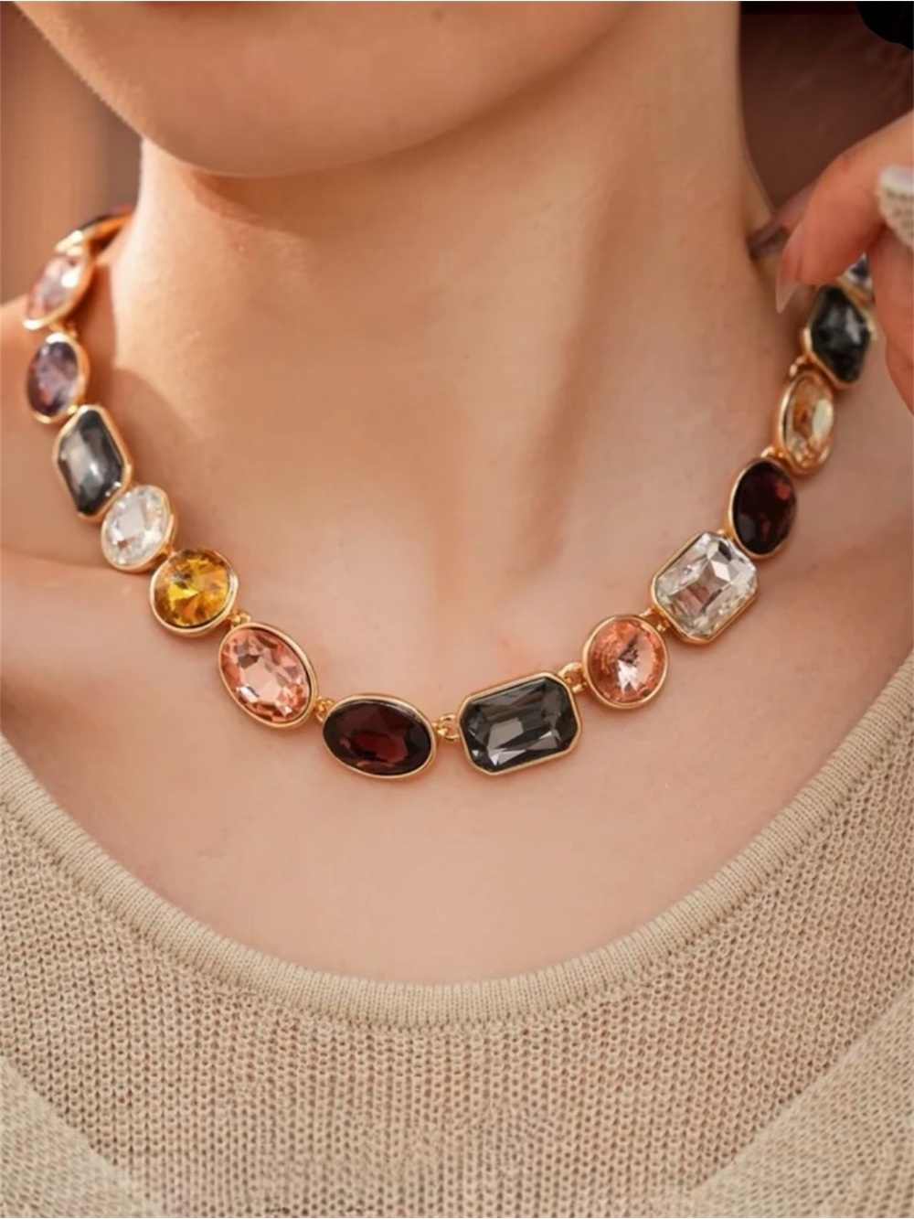 Multi-Stone Statement Necklace NWT